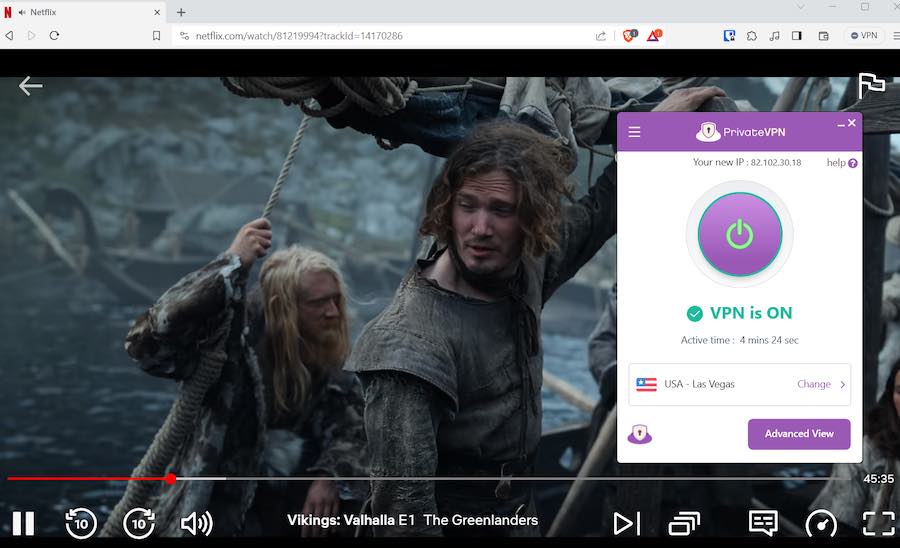PrivateVPN with Netflix
