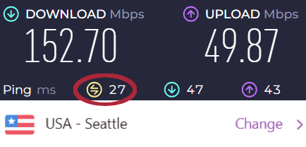 PrivateVPN server with a low Ping