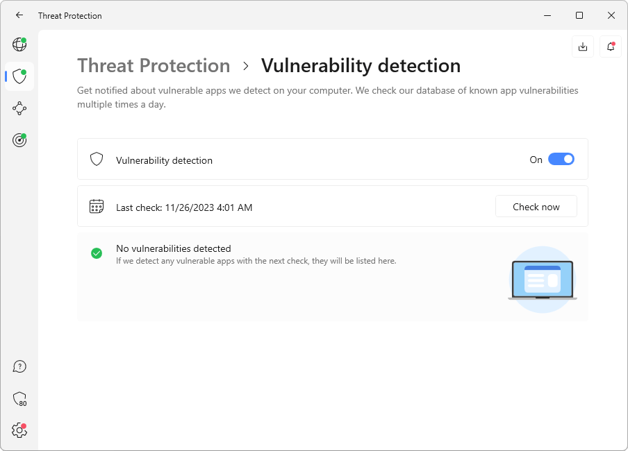 NordVPN Threat Protection - Vulnerability Detection
