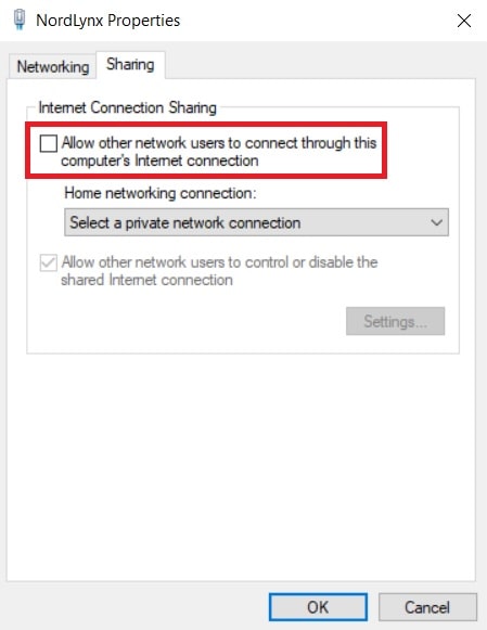 Sharing Connection on Windows 10