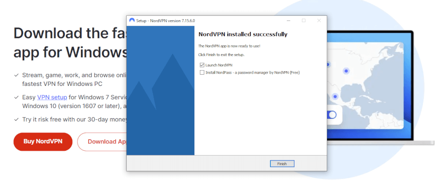NordVPN install Windows app