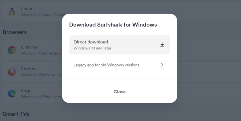 Surfshark download the app