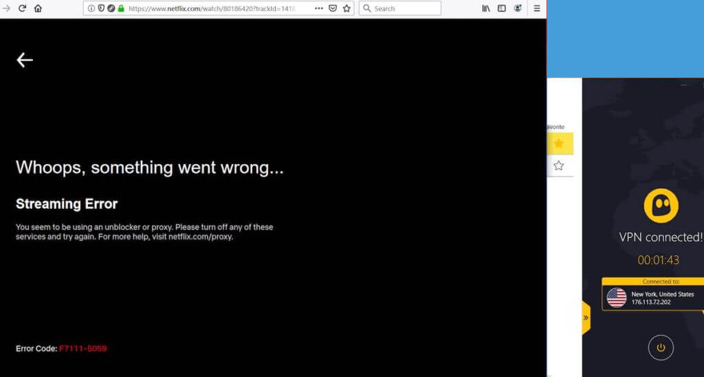 CyberGhost Netflix blocked