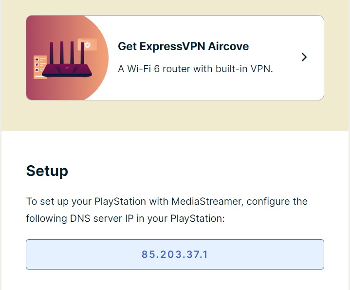 ExpressVPN for Gaming: DNS server IP