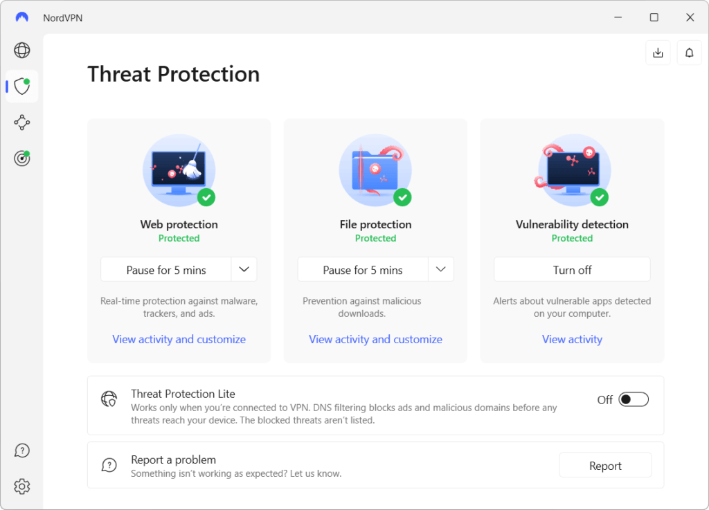 NordVPN - Types of Protection