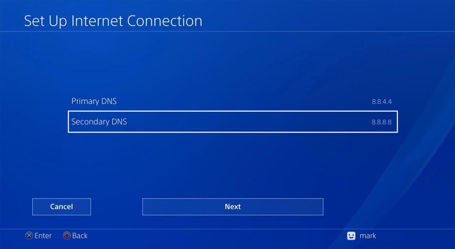 Gaming With Surfshark: setting up Primary and Secondary DNS on PS4