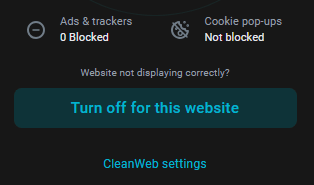 Unblock individual sites