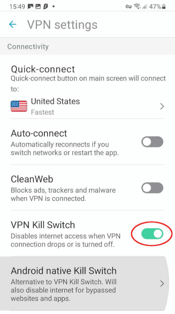 Activate Surfshark VPN Kill Switch