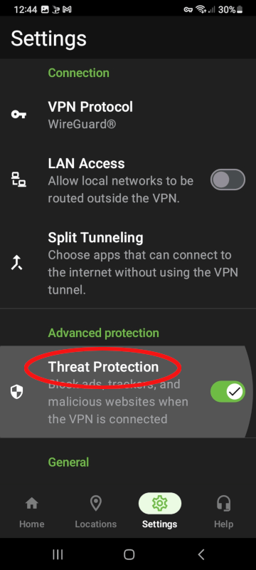IPVanish Threat Protection