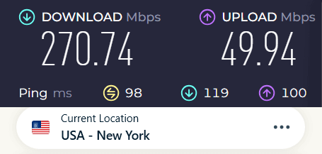 ExpressVPN server speeds NY