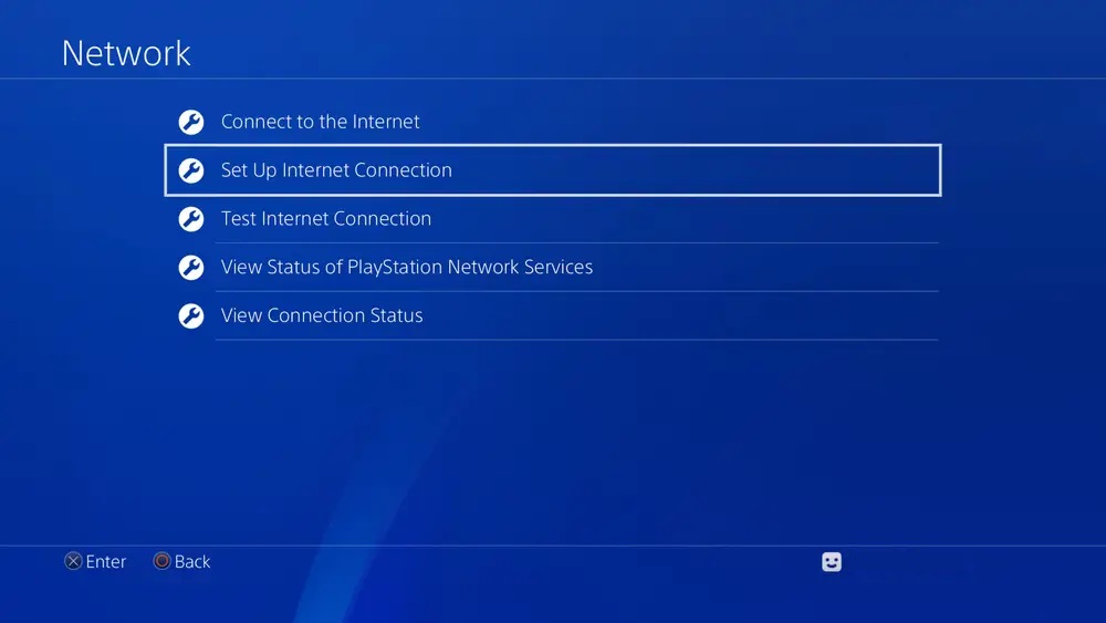 Set up Internet connection on PS4