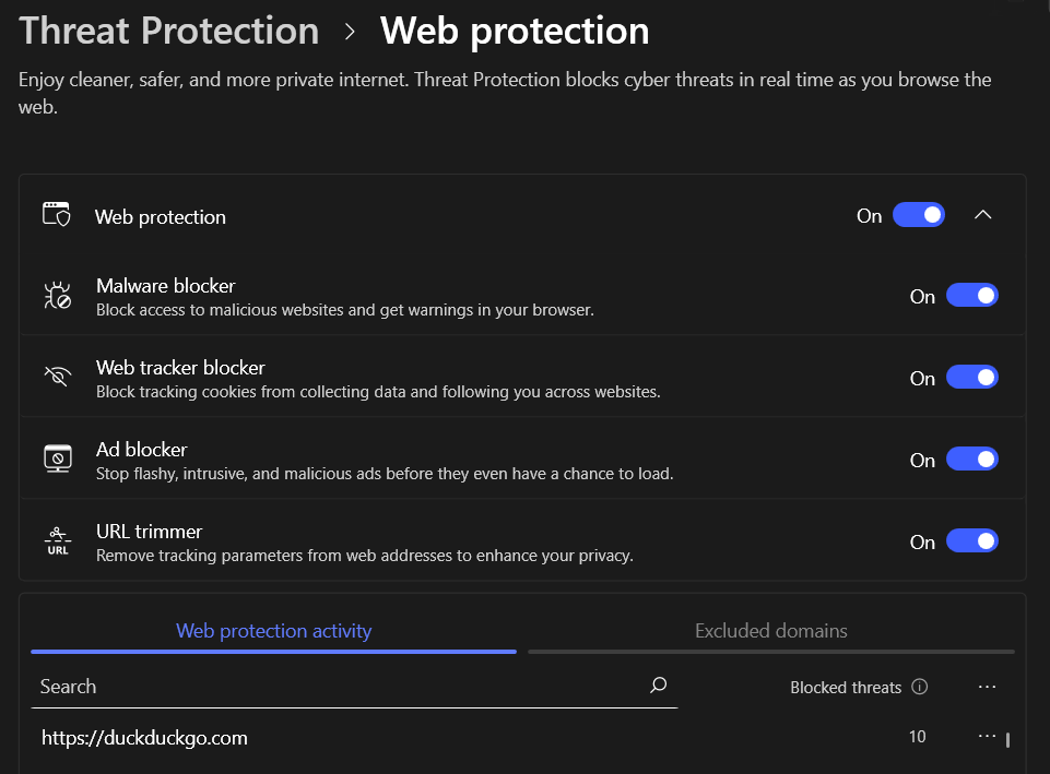 Threat Protection - Web Protection
