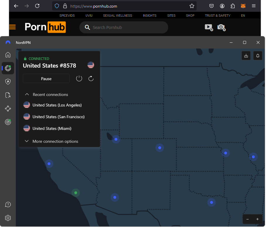 NordVPN Los Angeles Pornhub