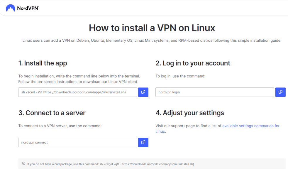 NordVPN Linux Installation Instructions
