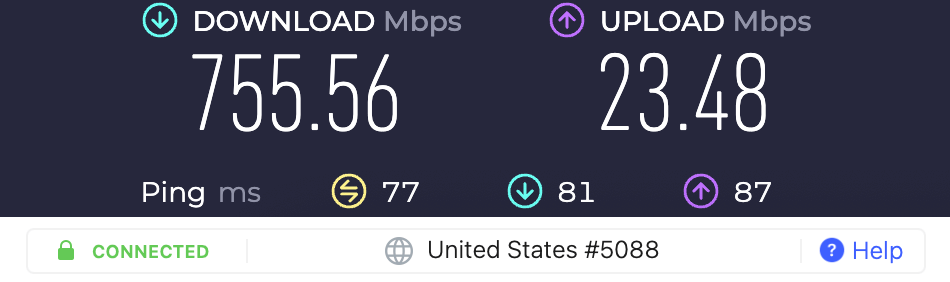 NordVPN is very fast