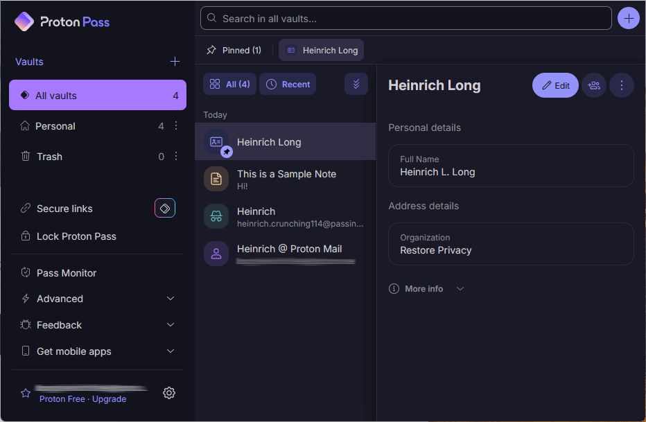 Proton Pass Identity