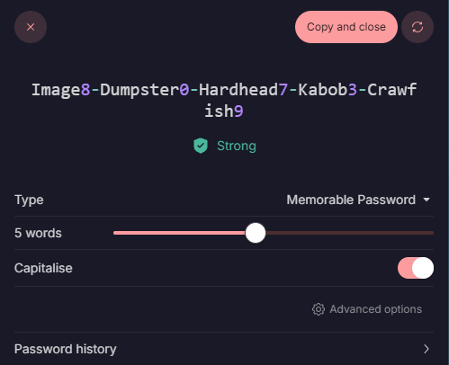 Proton Pass Password Generator