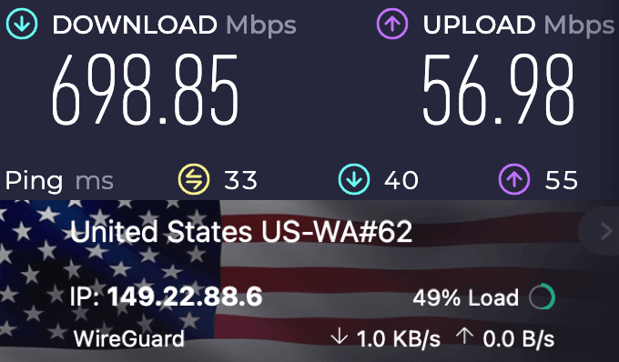 Proton VPN Roku - 698 Mbps